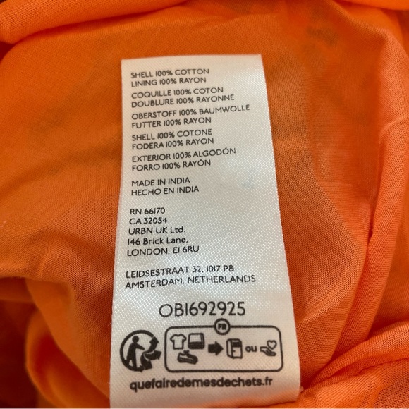 Anthropologie Maeve Orange Tiger Leopard Big Kitty Print Babydoll Mini Dress XS - Picture 9 of 14